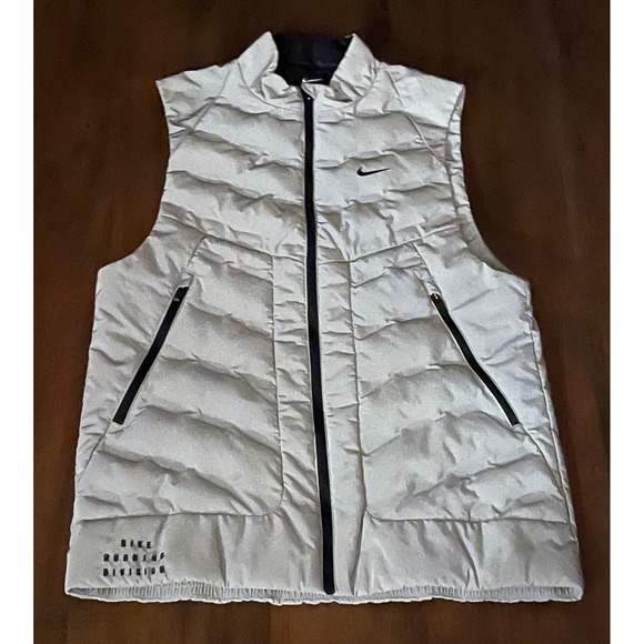 Nike Running Division Men's Reflective Puffer Vest Black Swoosh XS - Picture 3 of 12